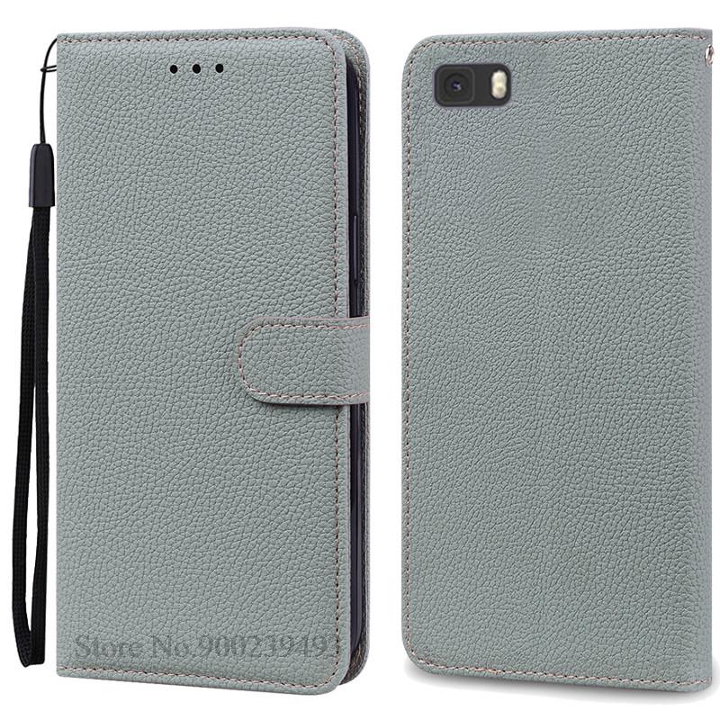 Для чехла Huawei P8 Lite на для Huawei ALE-L21 ALE-L02 ALE-L23 Чехол-книжка с откидной крышкой для Huawei P8 Lite ALE-L21 2016 2015 Чехлы для телефонов P8 Lite 2015 2016 серый
